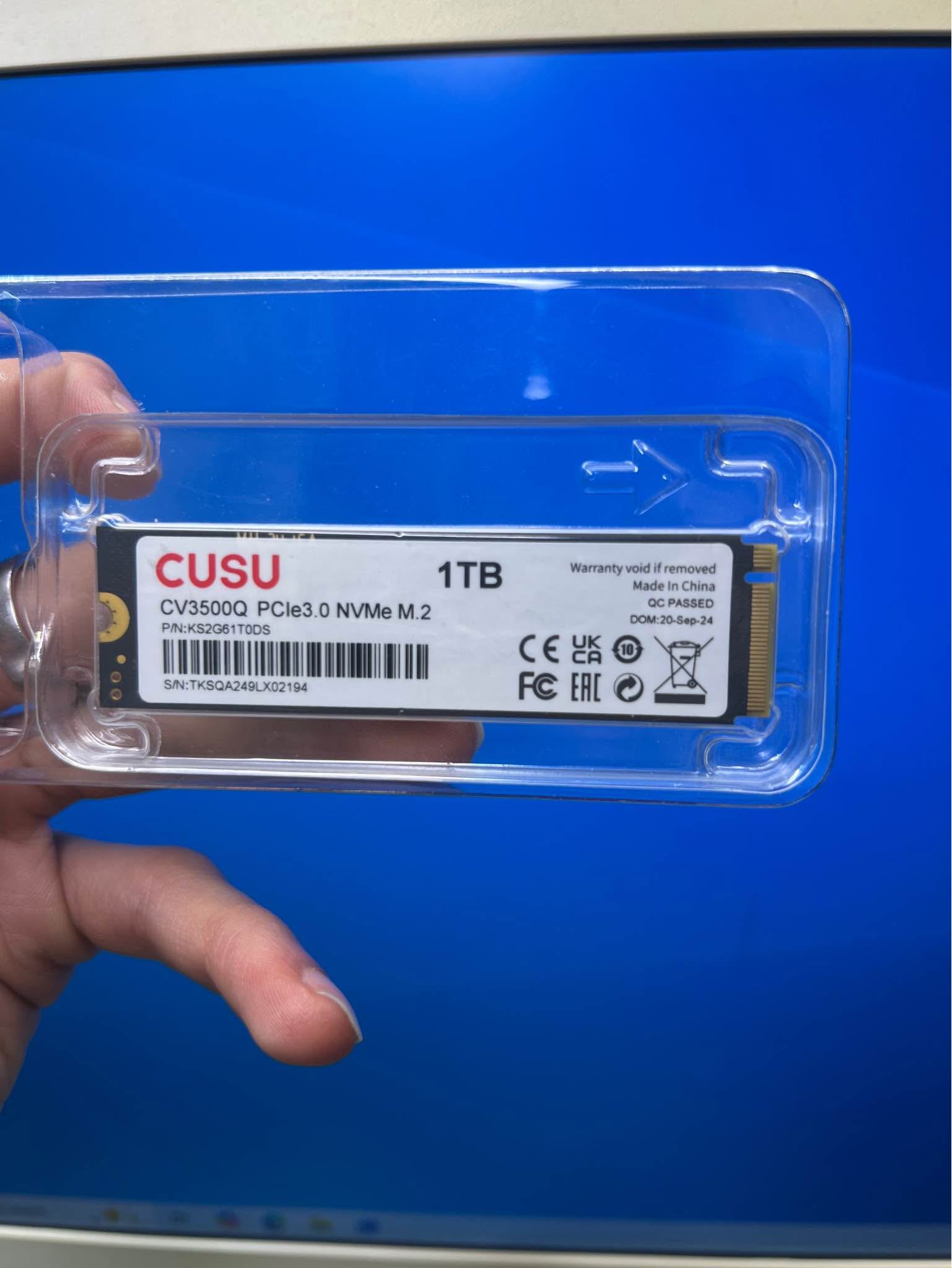 SSD 1TB】CUSU CV3500Q PCIe3.0 NVMe M.2