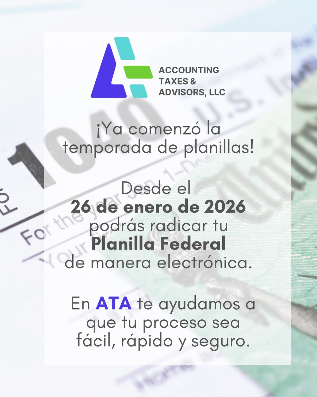 ATA-Accounting - ¡La temporada de planillas ya está aquí! 📑 A partir ...