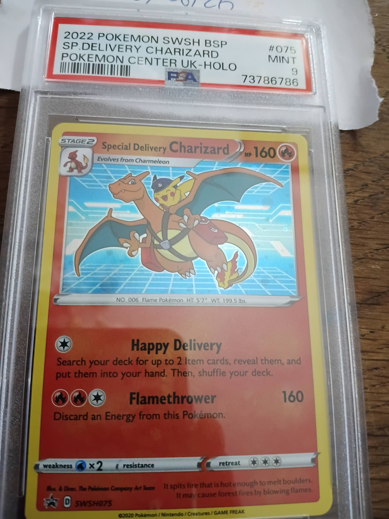 2022 Pokémon Centre Special Delivery Charizard PSA 9 for sale
