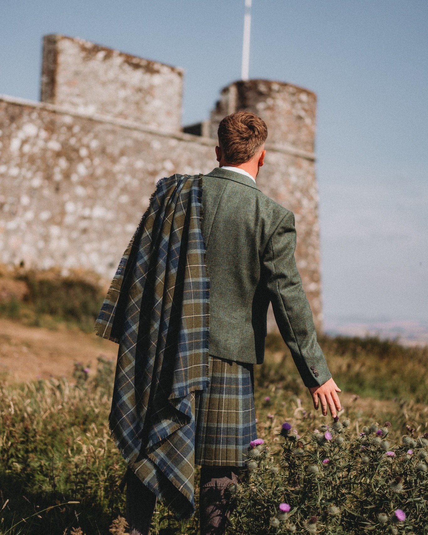 Our Lovat Green Tweed Jacket is the perfect companion to the