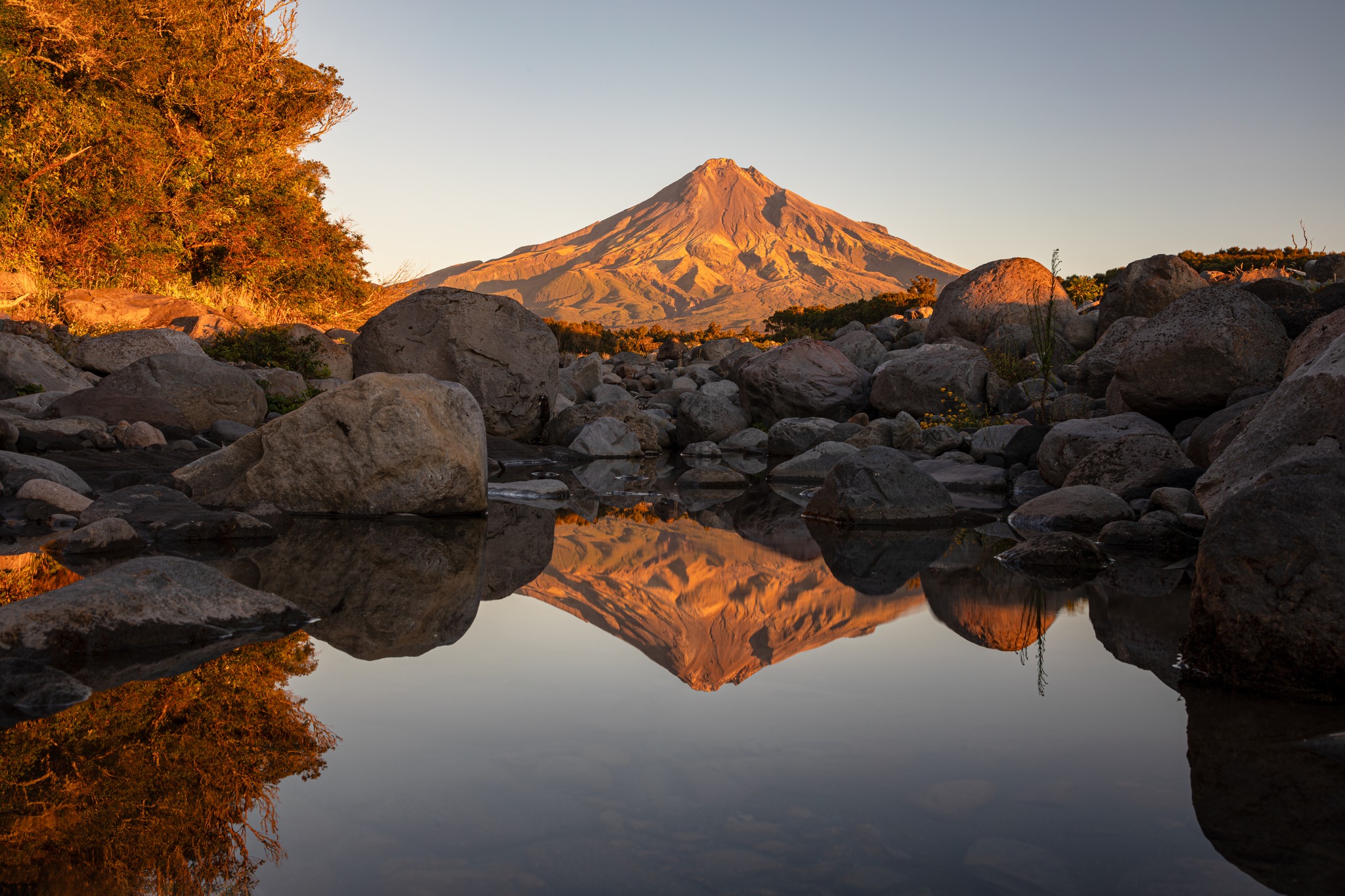Photoflo - Puddle reflections at the Stony River as the sun sets ...