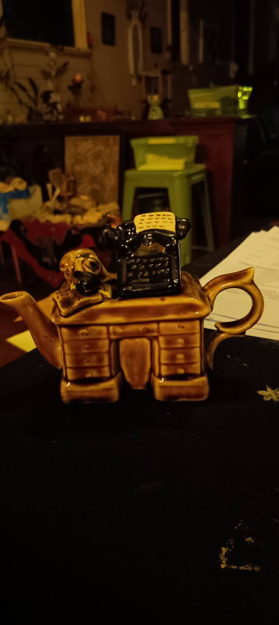 Unique Paul Cardew Teapot Find with Removable Typewriter