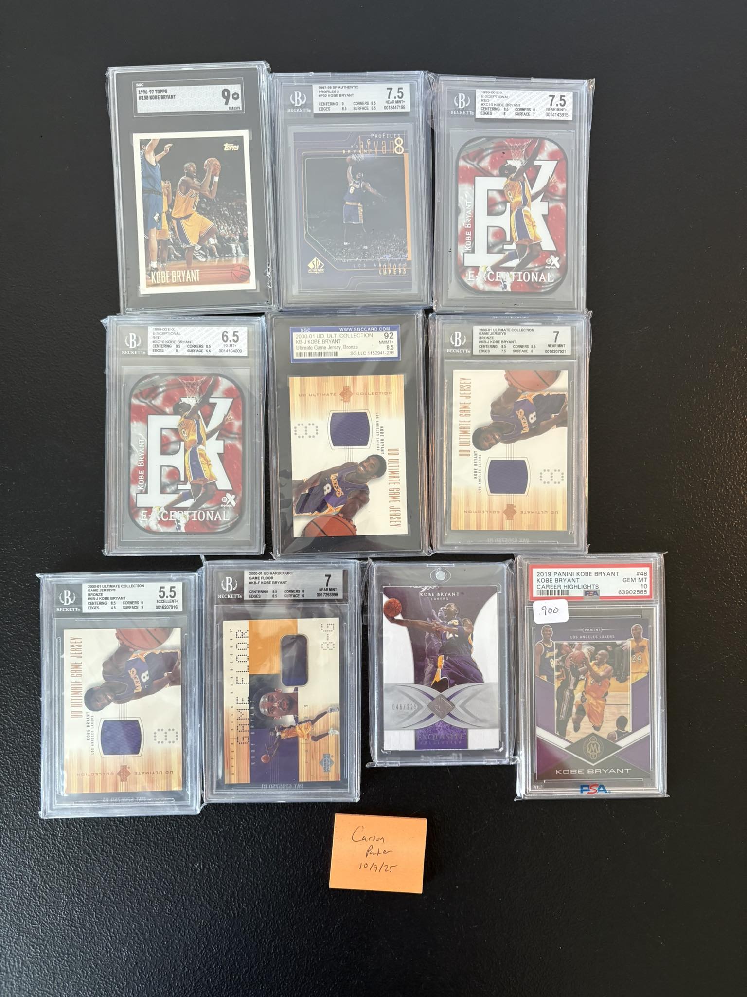 1996 PRESS PASS NET BURNERS #44 KOBE BRYANT ROOKIE RC.. SCG 8.5