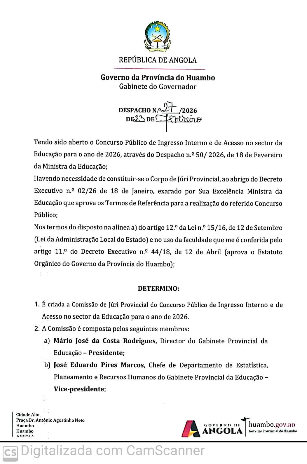NO HUAMBO ESTÁ... - SINPROF Secretariado Provincial do Huambo | Facebook