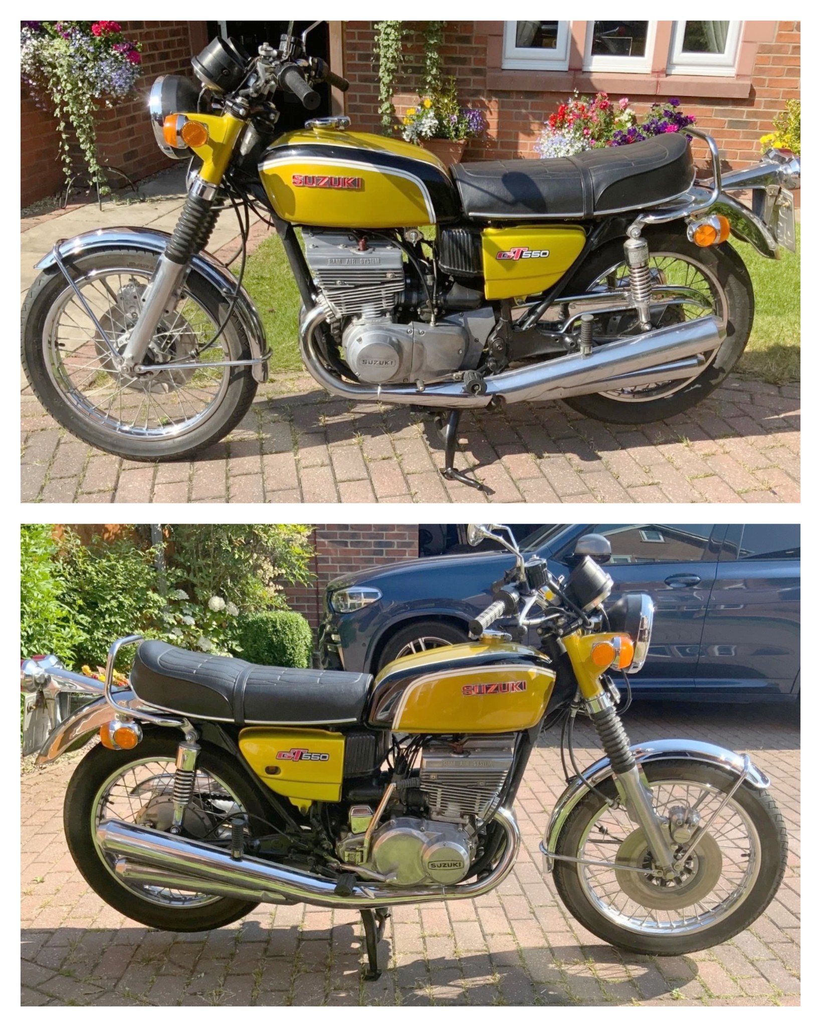 🔥 1976 Suzuki GT380 vs GT550 🔥 In 1976, Suzuki's famous Ram-Air