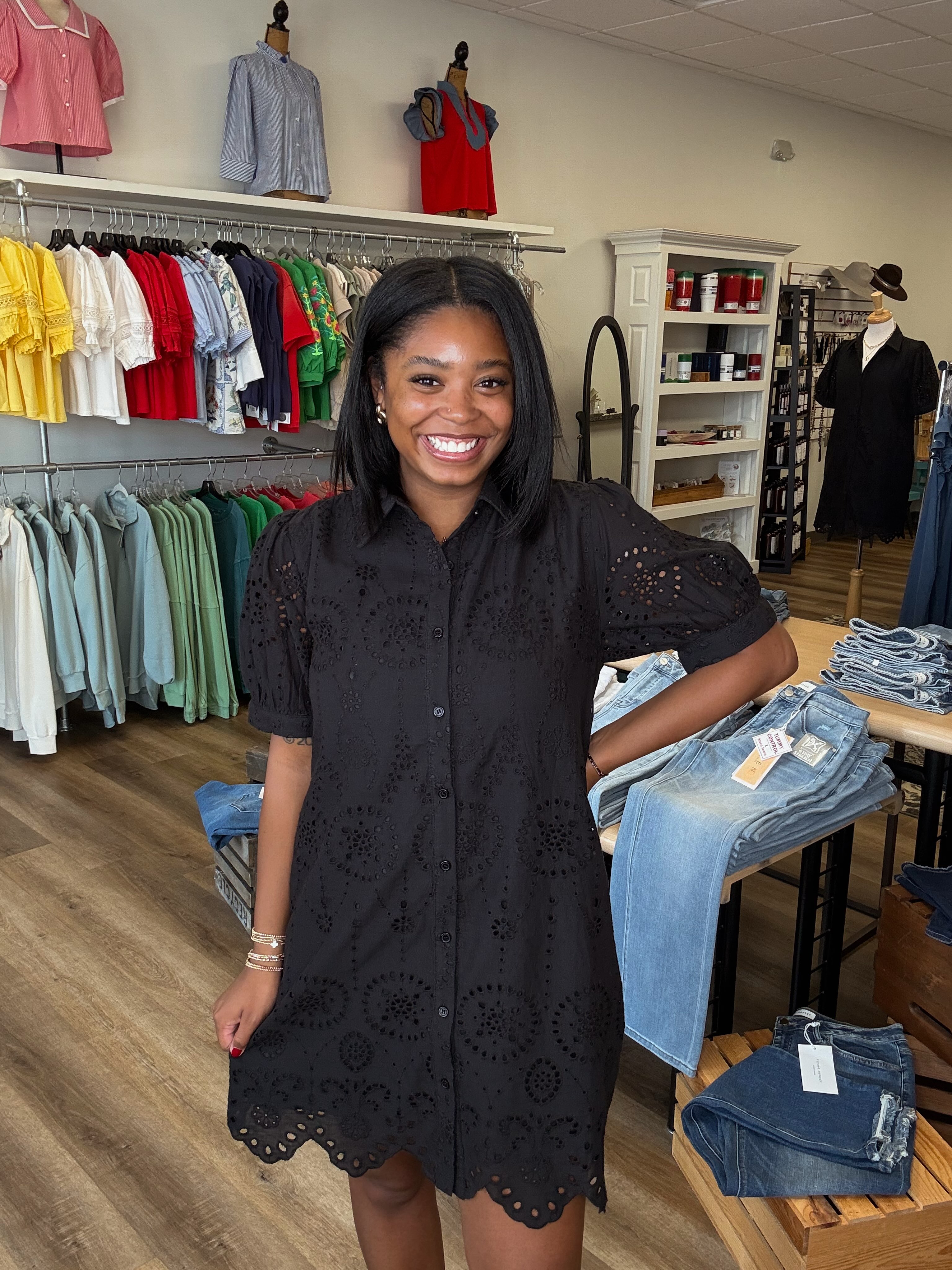 little black dress boutique 🖤 How cute is this dress?! 😍✨ The perfect look for ANY occasion it up or keep it simple! Come check out this cute look at B3! 😆 Color:Steel Gray