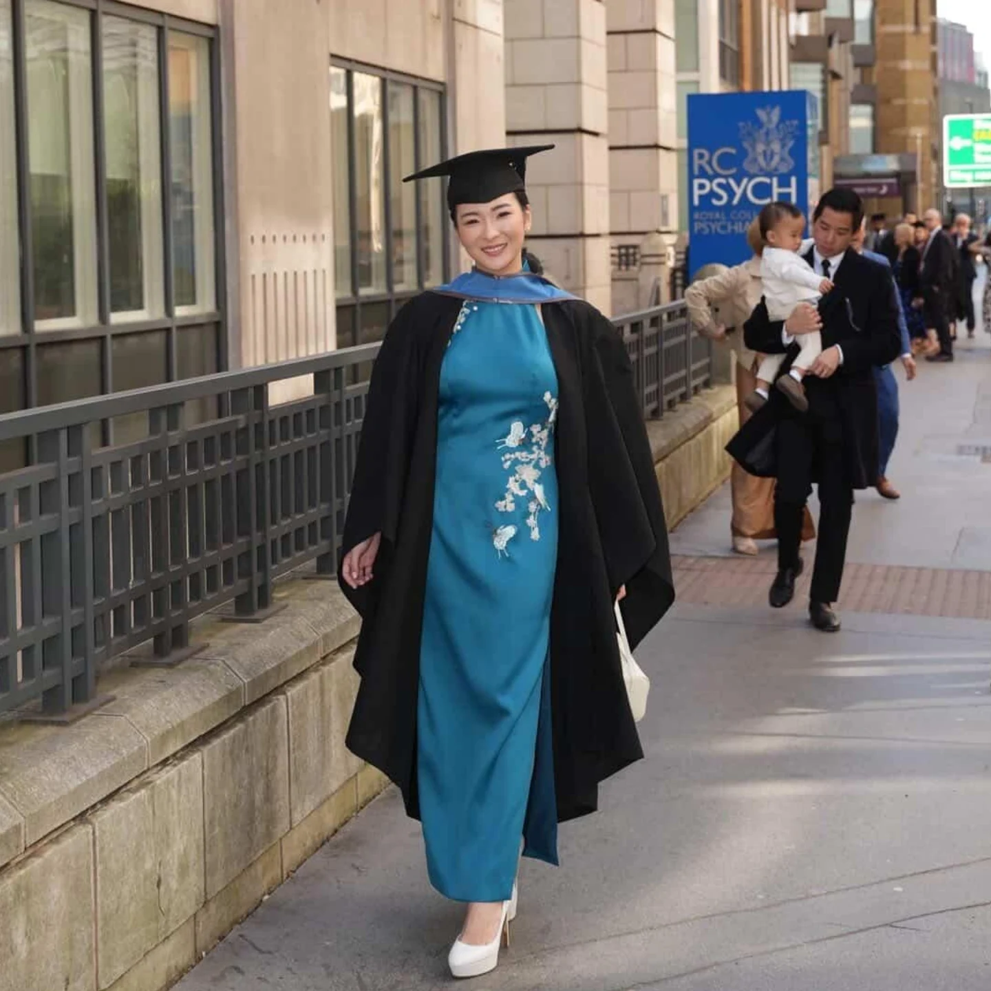 qipao graduation dress A isn't only reserved for weddings. It can also mark milestones of a different kind. This piece was made for Sara's PhD — designed to sit neatly under her robe Relaxed