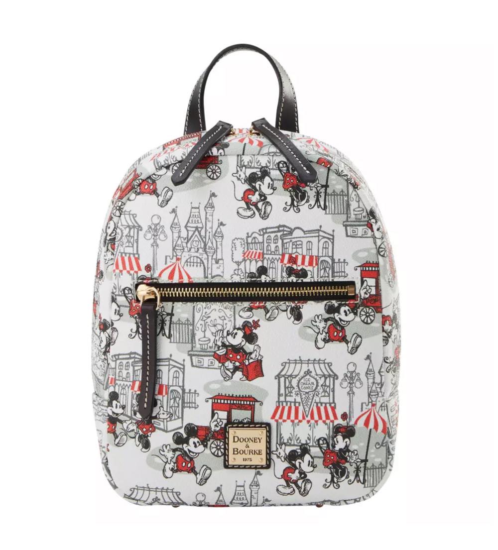 dooney & bourke mini backpack Logo Pattern Cream & Grey SKU 000422 – Designers On A Dime Inside key hook Dooney and Bourke Dogs Mini