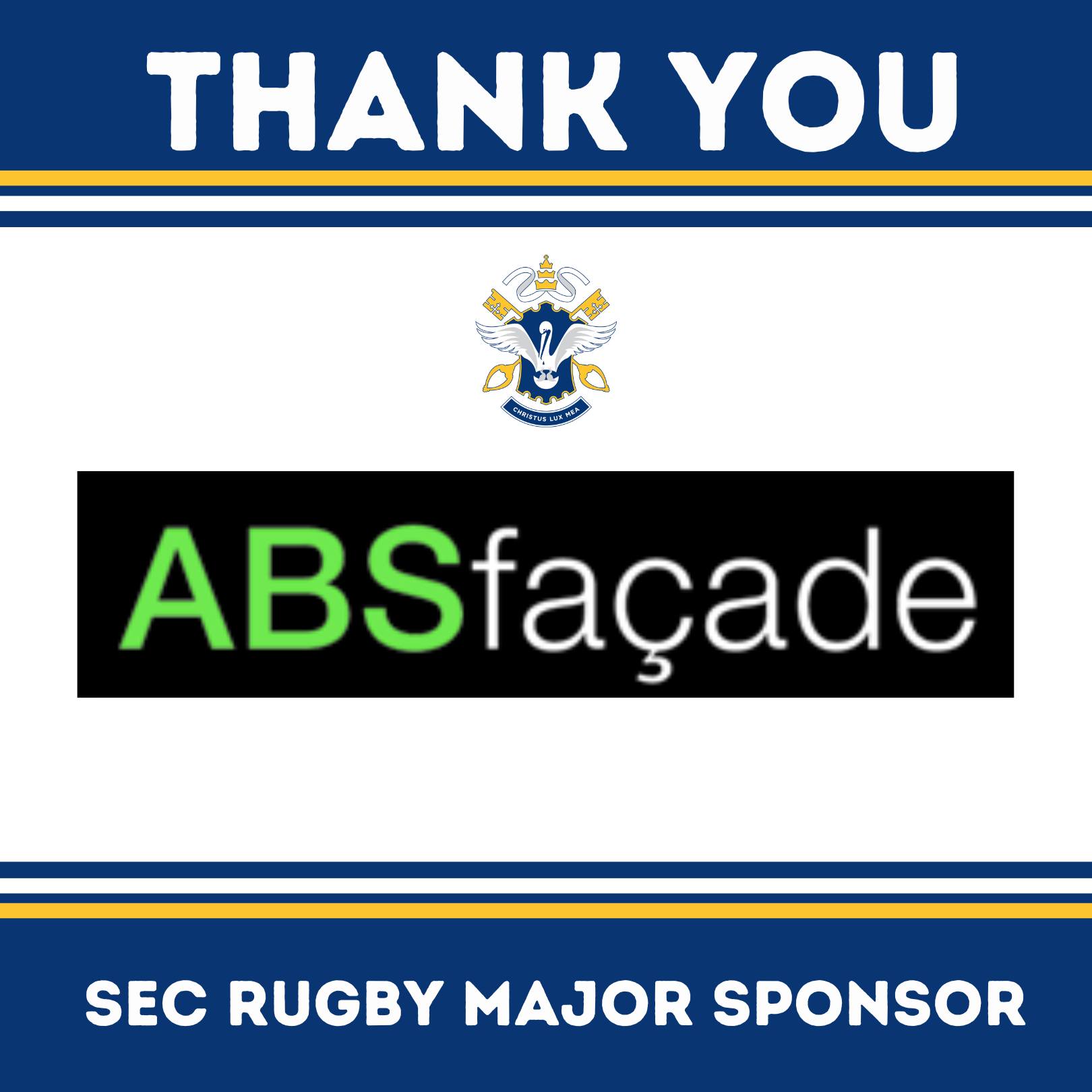 Co-Curricular - ⭐️ MAJOR RUGBY SPONSOR ⭐️ Shout out to ABS Facade, one ...