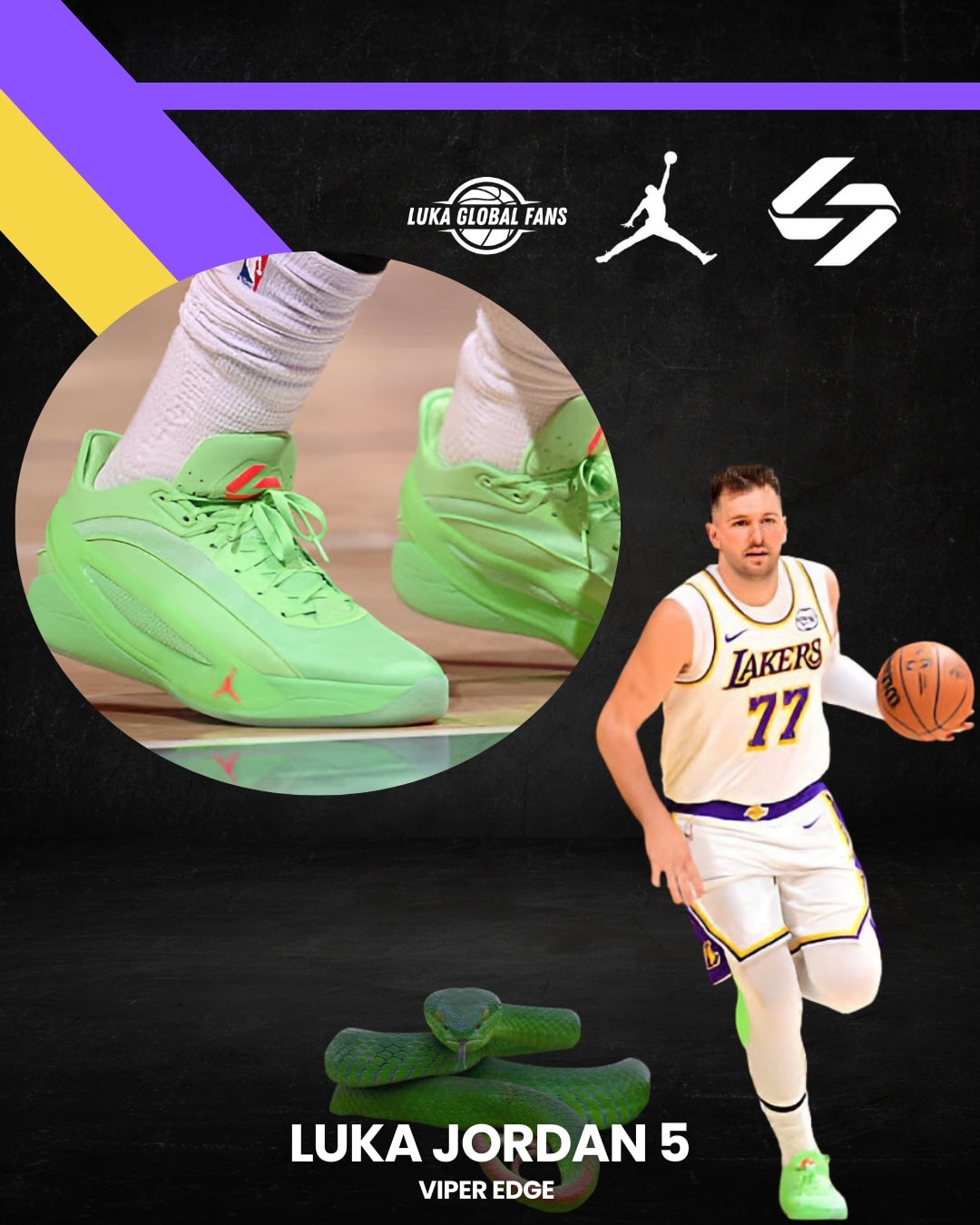 lukadoncic debuted the “Viper Edge” Jordan Luka 5 in his Christmas