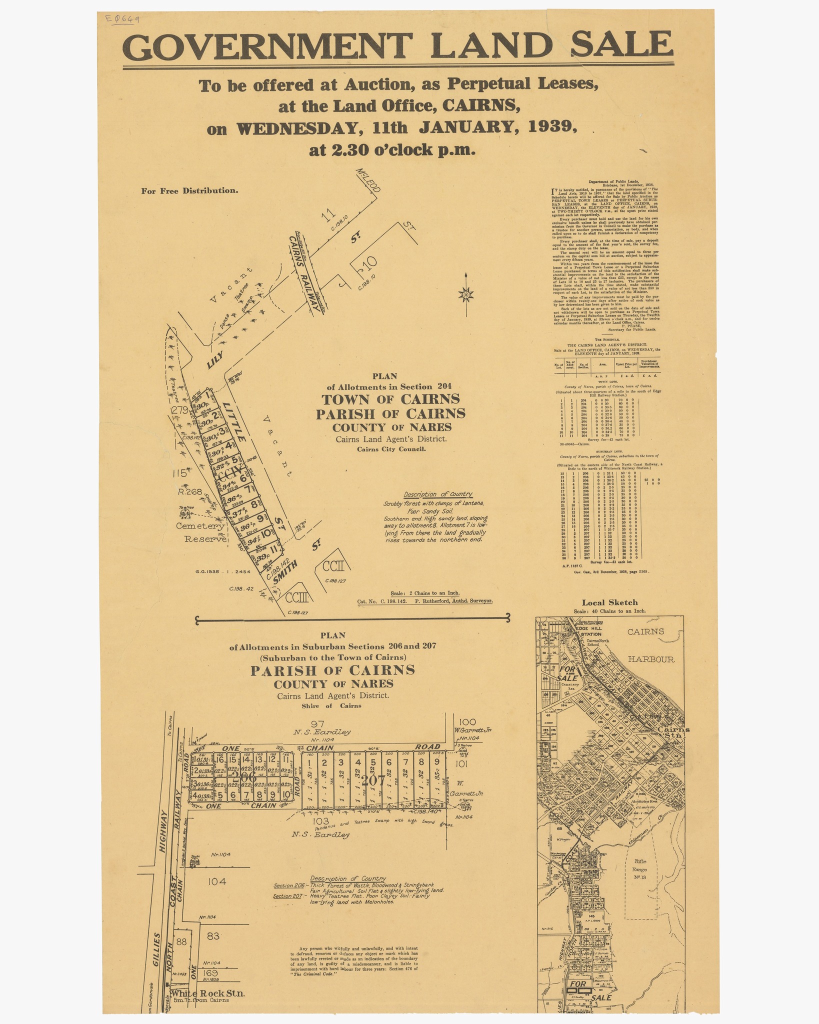 SuburbMaps.com - 1939 Government Allotments - Manunda and White Rock ...