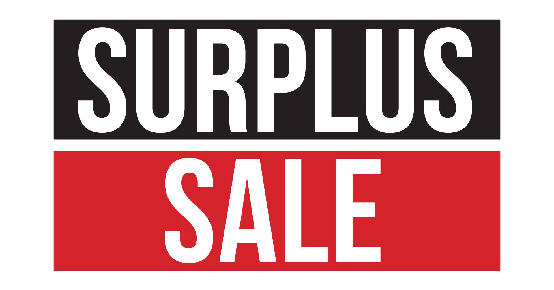 Join us for this year's surplus sale on Friday, Aug. 21 from 9 am