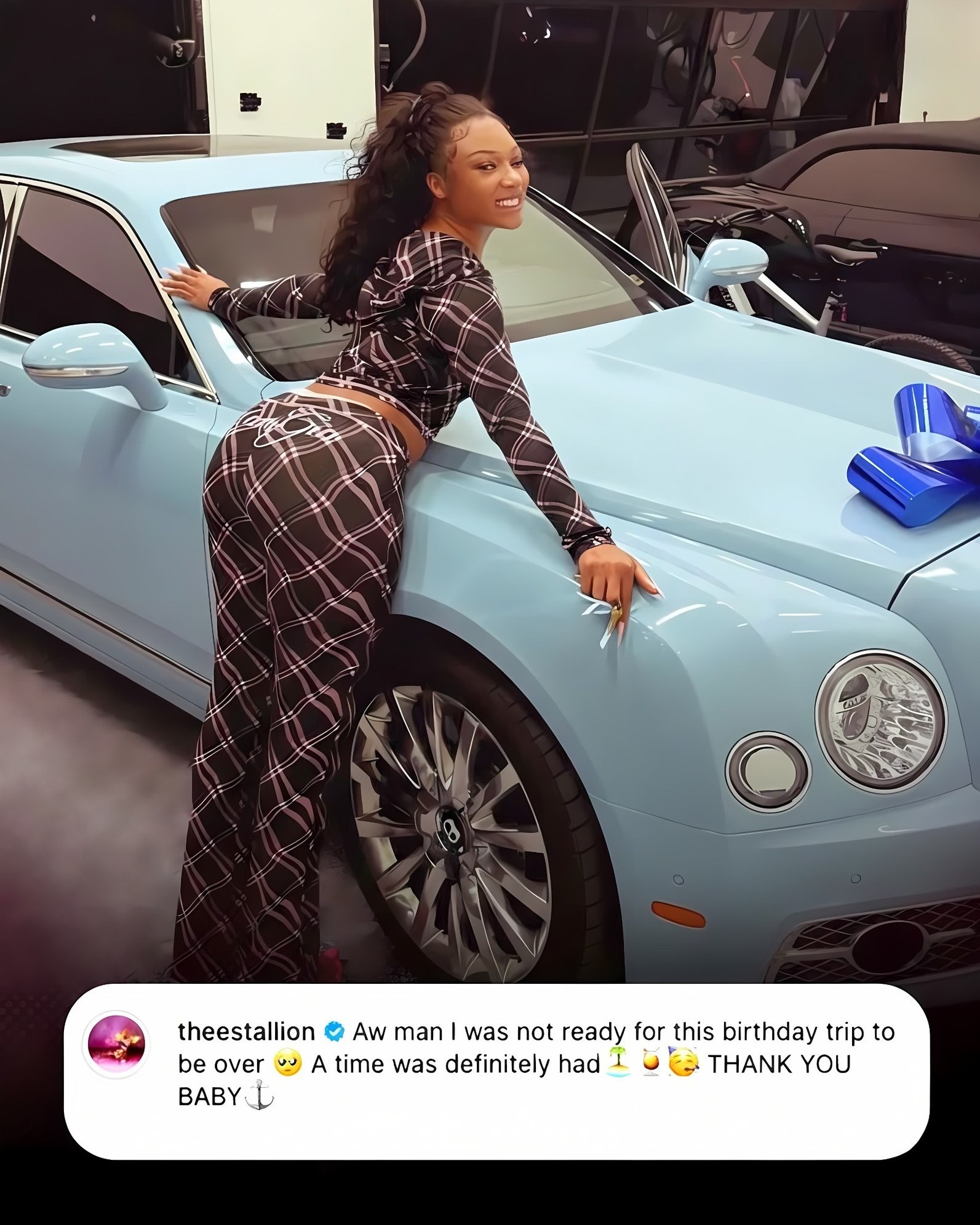 Thug - M. Stallion received a Bentley from Klay Thompson for her ...