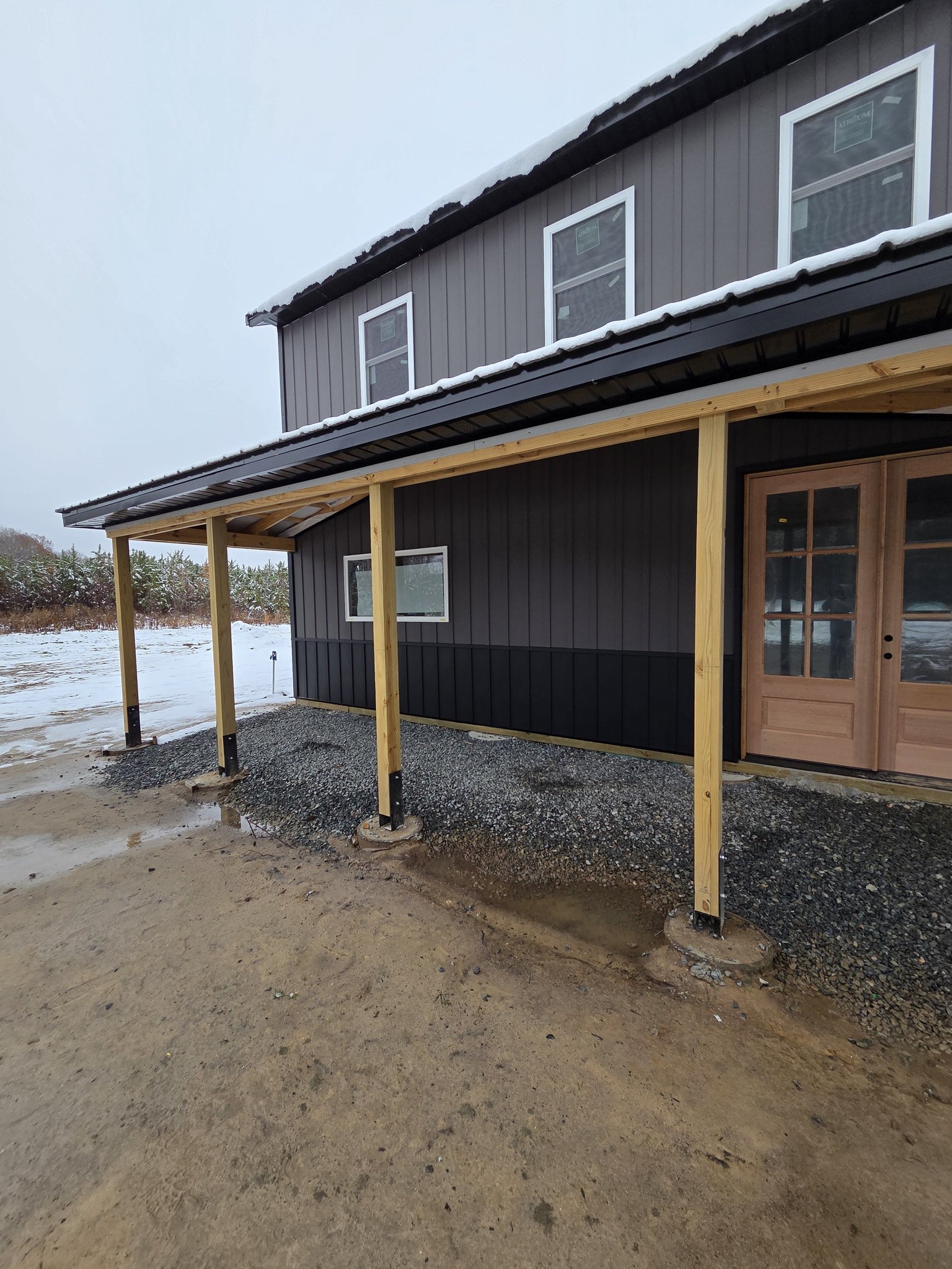 Northern - Wrapped up this 40x72 x19 barnuminum shell in centercross ...