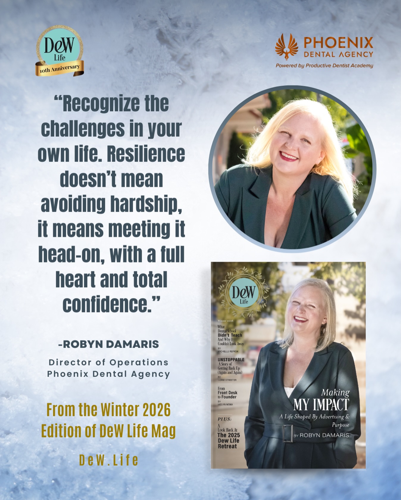 Dental - Winter 2026 is here, and I’m honored to introduce our cover ...