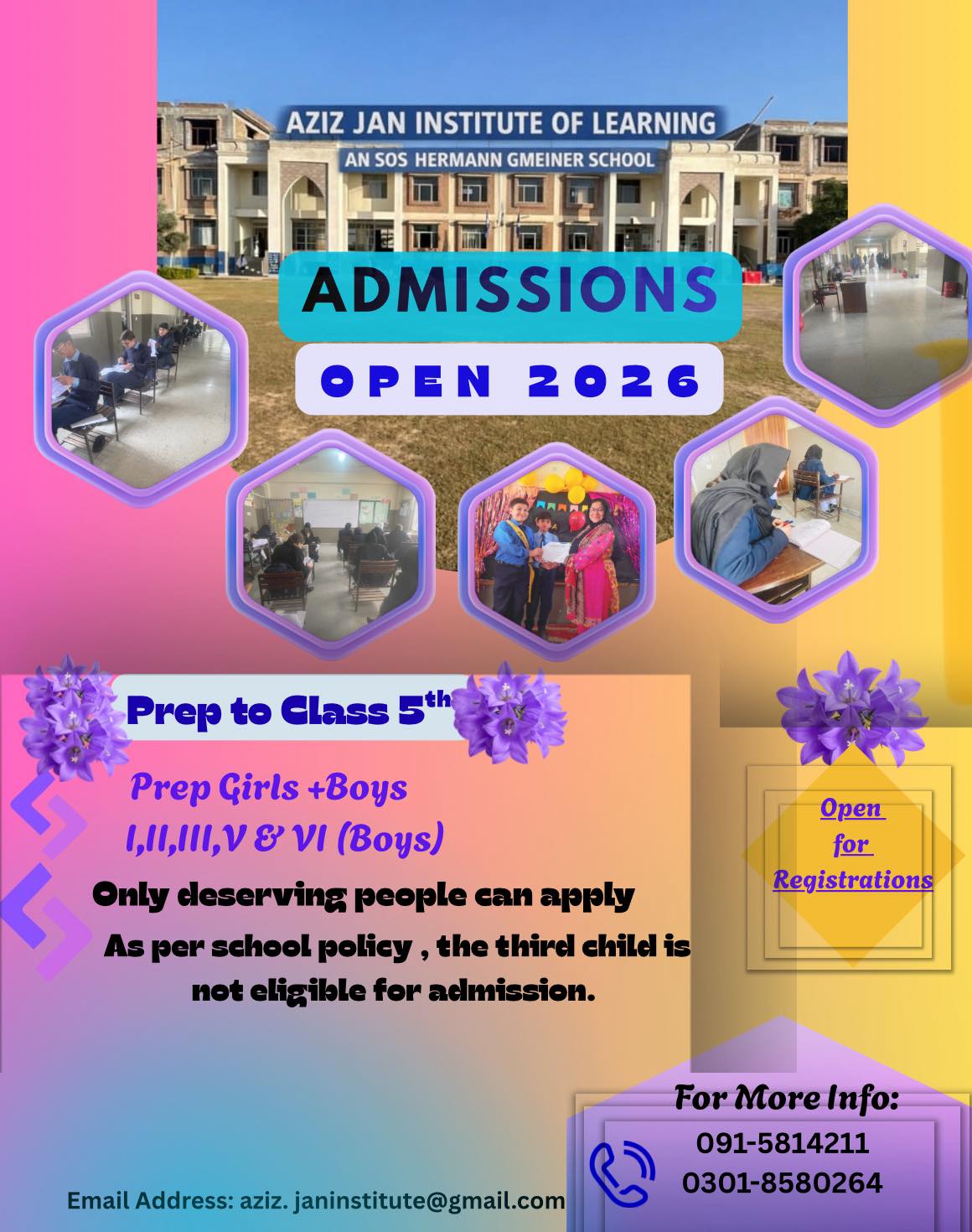 📢👩‍💼ADMISSIONS OPEN 2026... - Aziz Jan Institute of Learning | Facebook