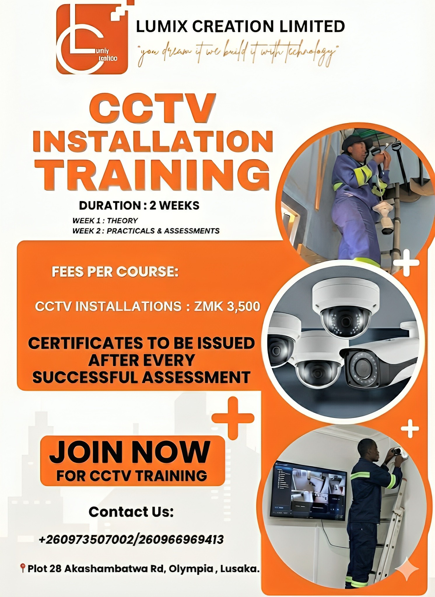Lumix - CCTV INSTALLATION TRAINING 2026- NOW OPEN ️ ️ ️ lumix creation ...
