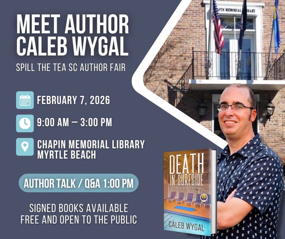Caleb - Meet me in Myrtle Beach 📚 I’ll be at the Spill the Tea SC ...