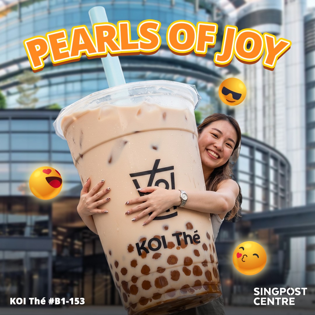 Pearls of joy, supersized. ✨🧋 KOI Thé is now open at SingPost