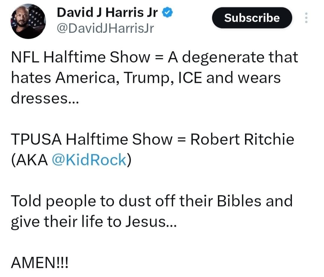 🚨Which halftime show was better? - David J Harris Jr. | Facebook