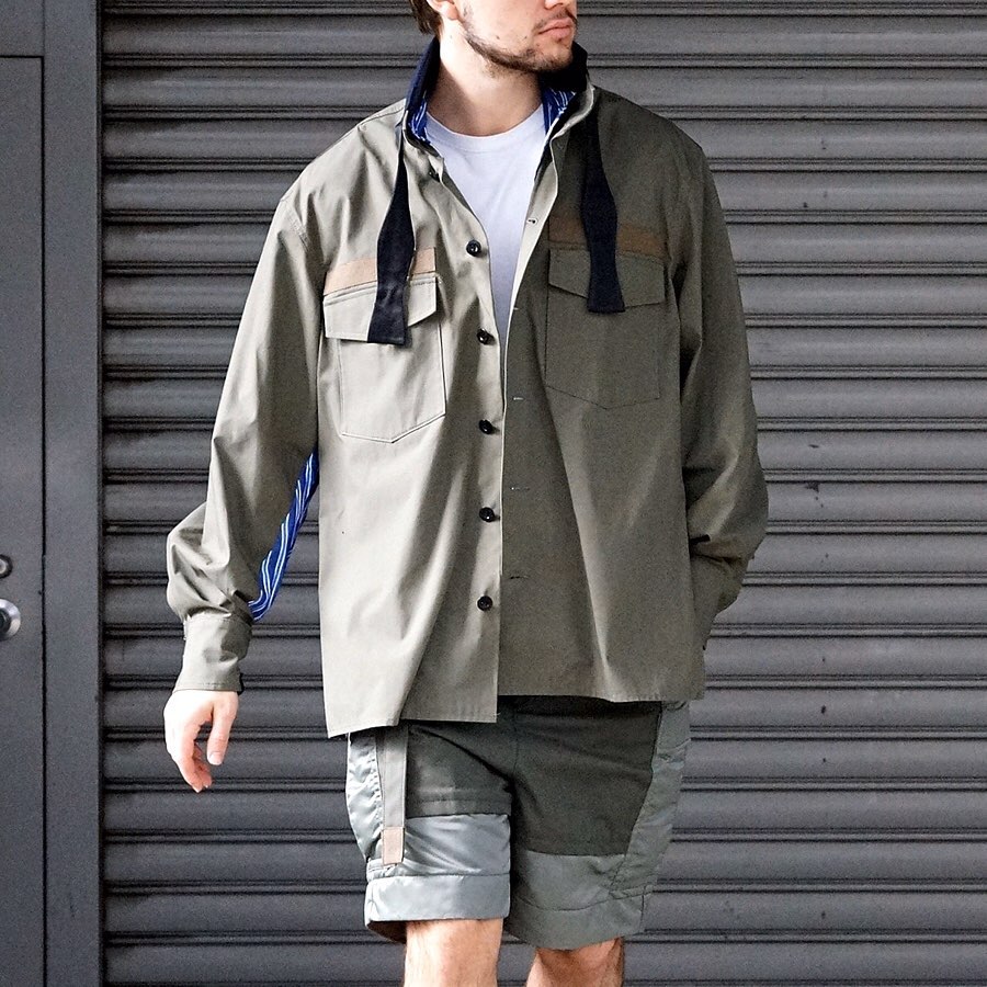 24SS SACAI Fabric Combo Shirt 【公式通販】