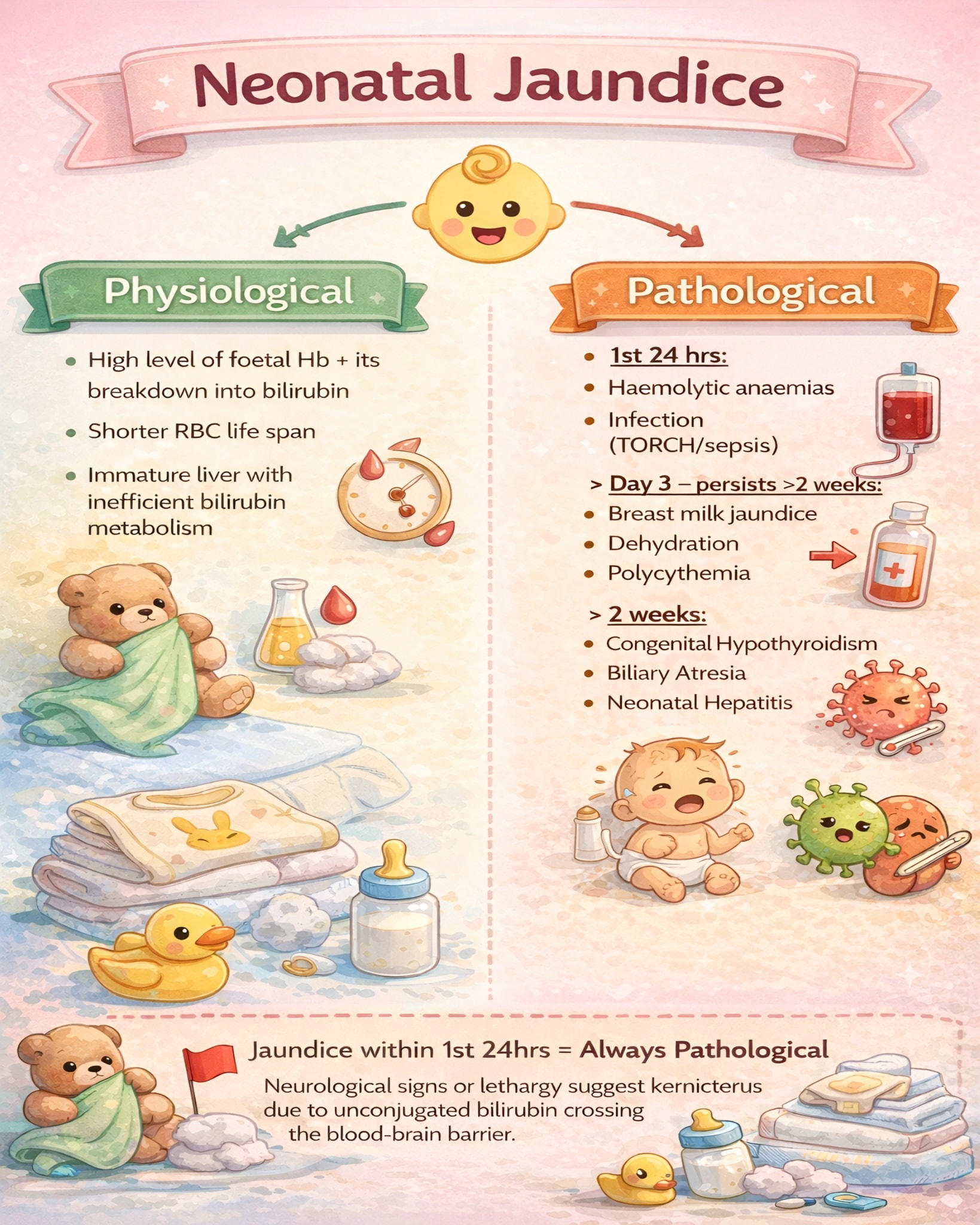Medical - Neonatal Jaundice, Physiological vs Pathological ...