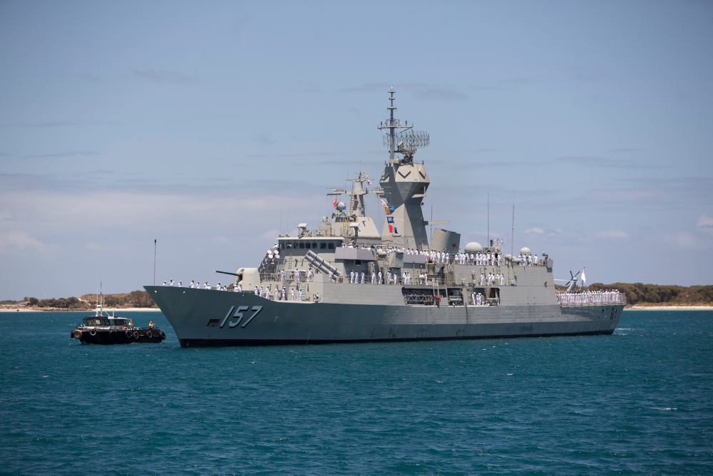 Royal Australian Navy - HMAS Perth sails back into to her home port of ...