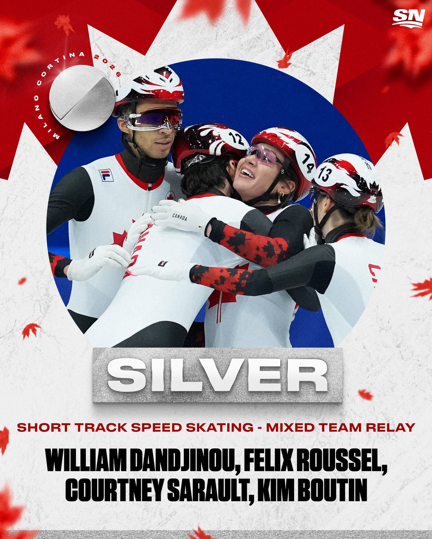 Sportsnet - TEAM CANADA’S SHORT TRACK SPEED SKATERS TAKE HOME SILVER 🥈 ...