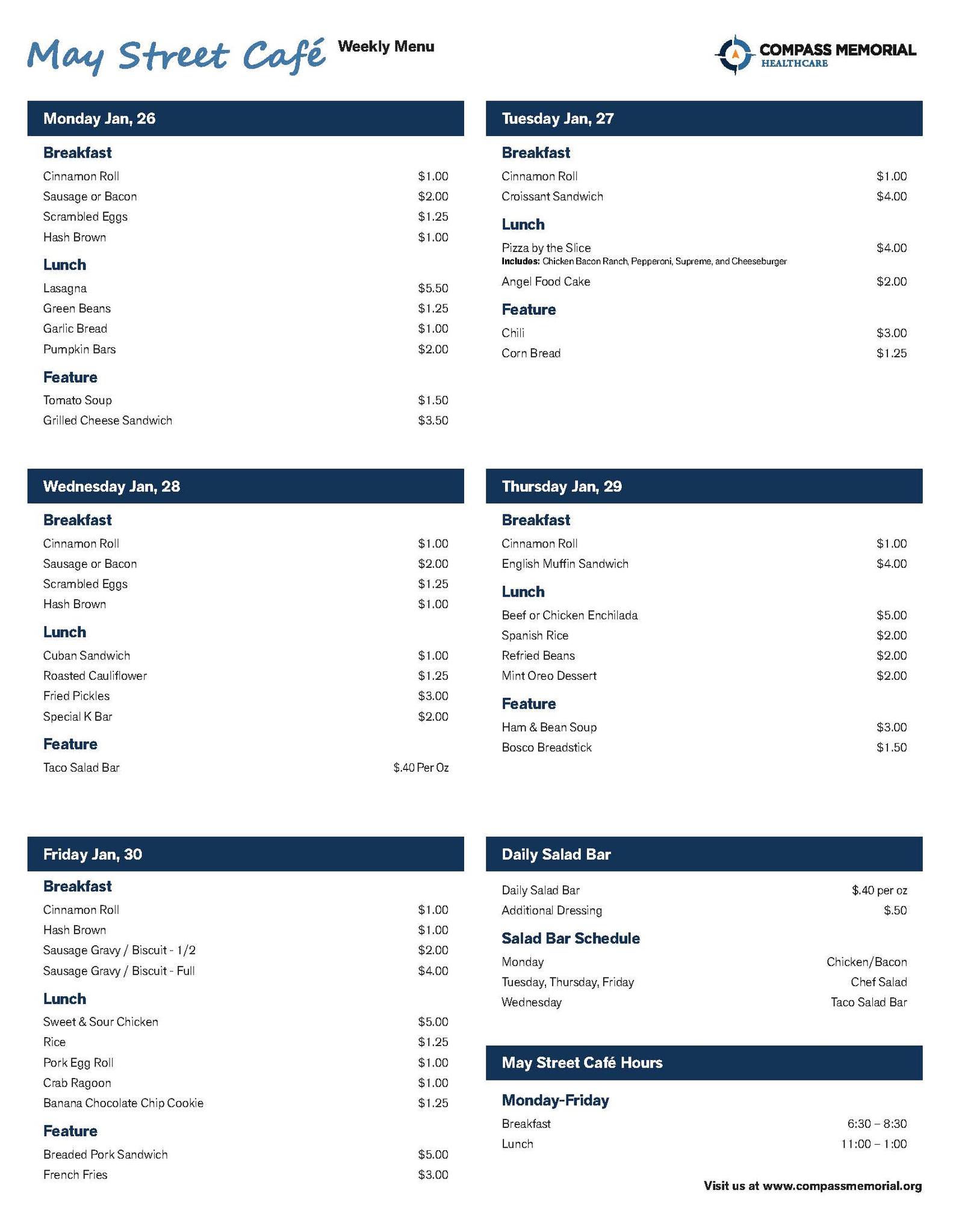 This week’s menu is here!... - Compass Memorial Healthcare | Facebook