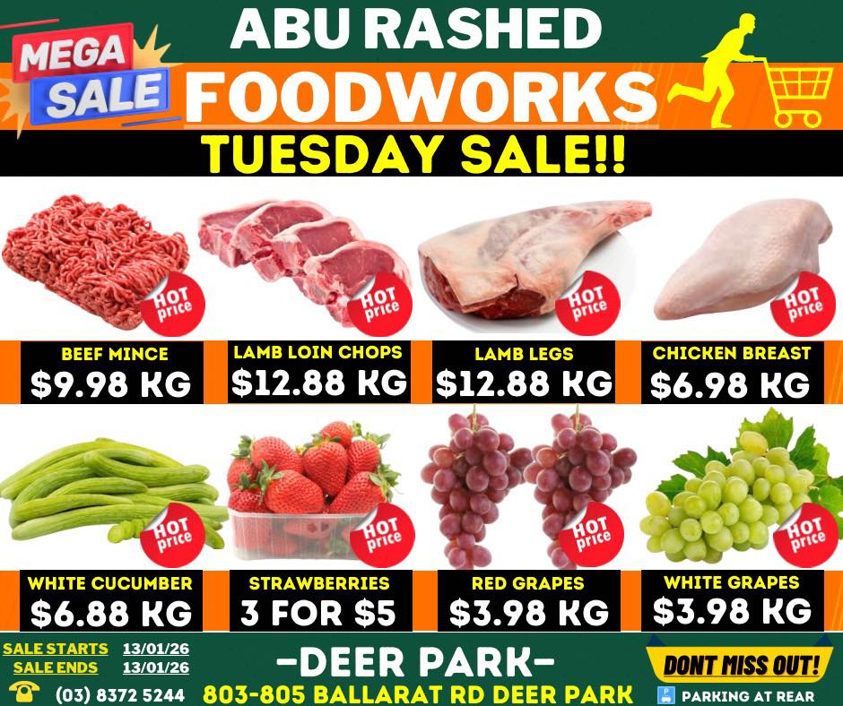 💥 • TUESDAY SALE!! •💥 DO NOT MISS... - FoodWorks Deer Park | Facebook
