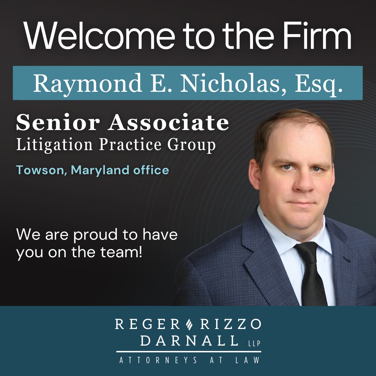 Reger - Please join us in welcoming attorney Raymond Nicholas to our ...