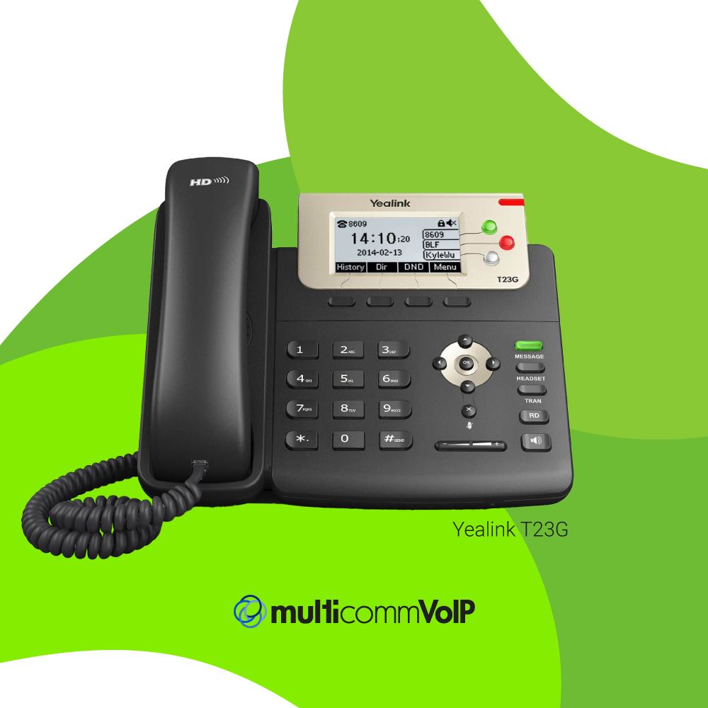 Multicomm VOIP - El Yealink T23G cuenta con una interfaz...