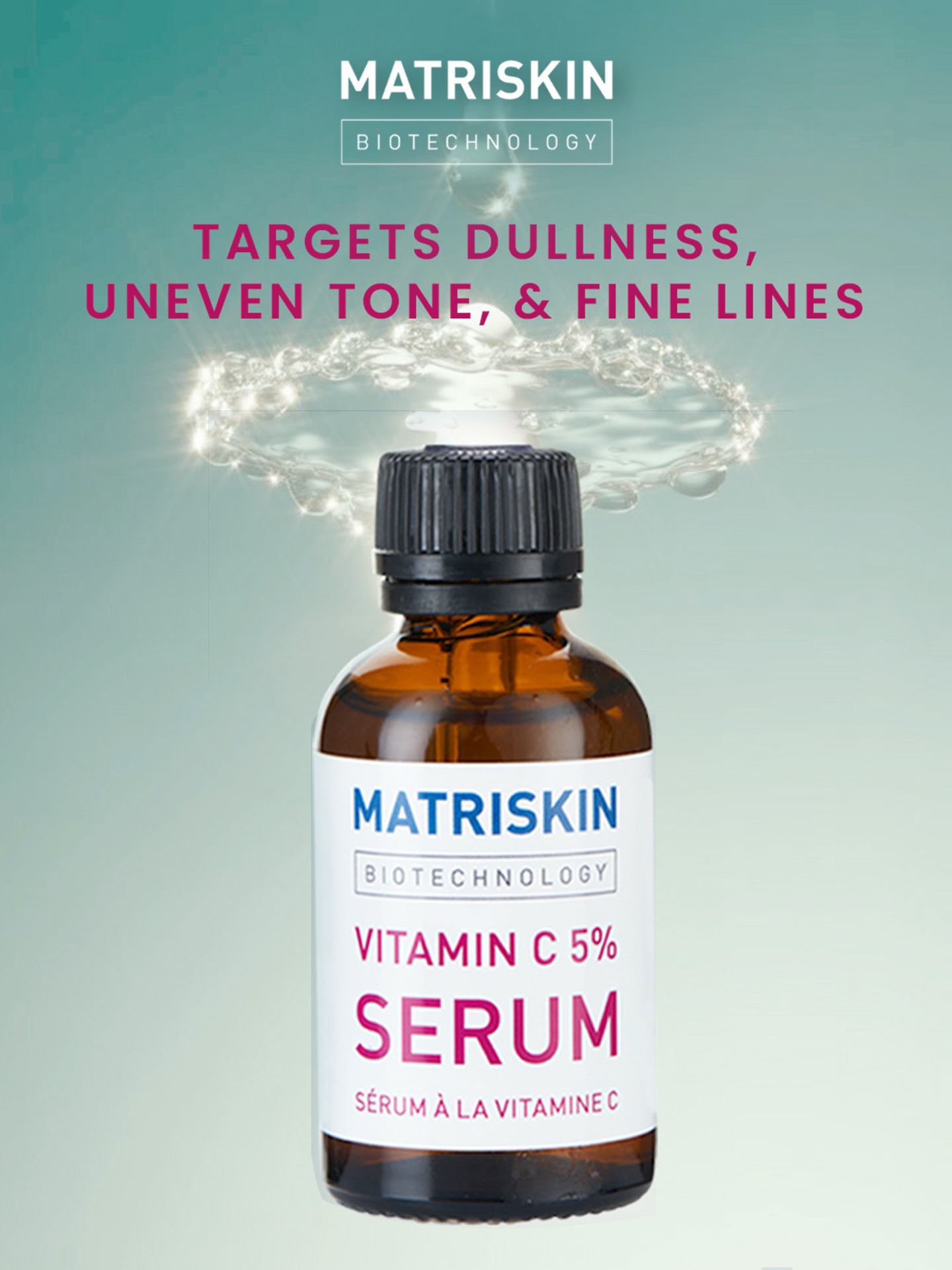 Glow up with Matriskin ✨ Vitamin C 5% Serum targets dullness, uneven tone & fine lines! 💓
