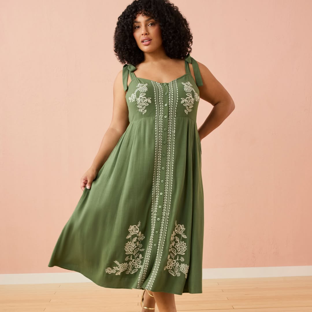 torrid green floral dress Feeling green? Shop 🌿 Ebay
