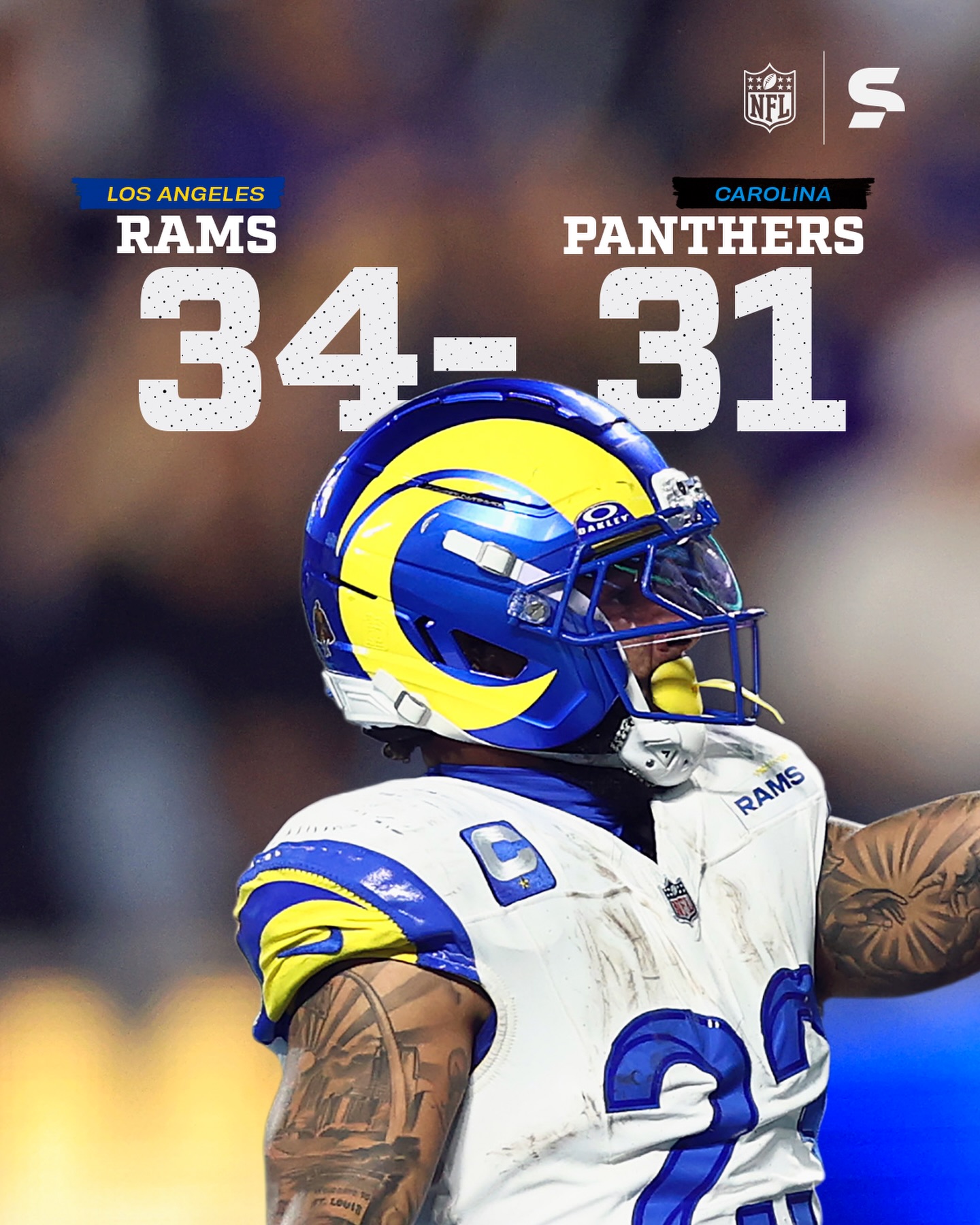 sportv - OS RAMS AVANÇAM!!! 🏈👏 Em um grande jogo, o time de Los Angeles ...
