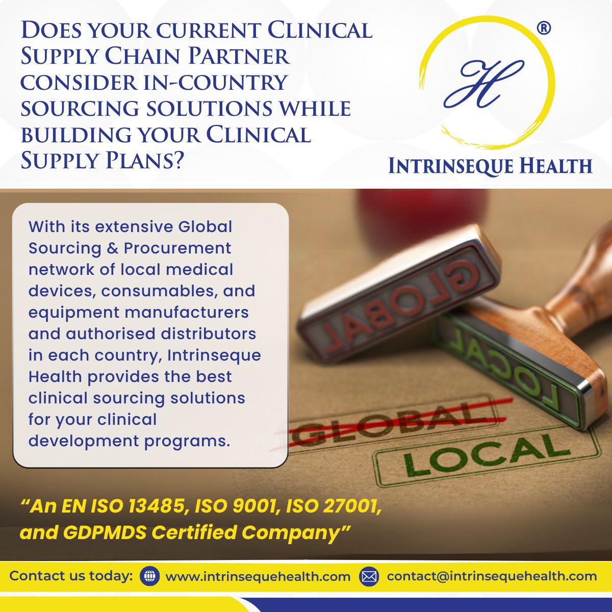 Intrinseque - Does your current Clinical Supply Chain Partner consider ...