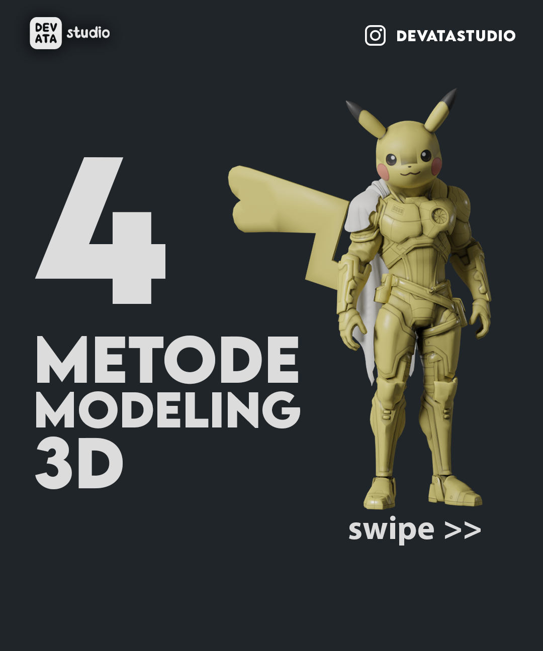 Devata Studio - 4 Metode Modeling 3d kamu pakai metode...