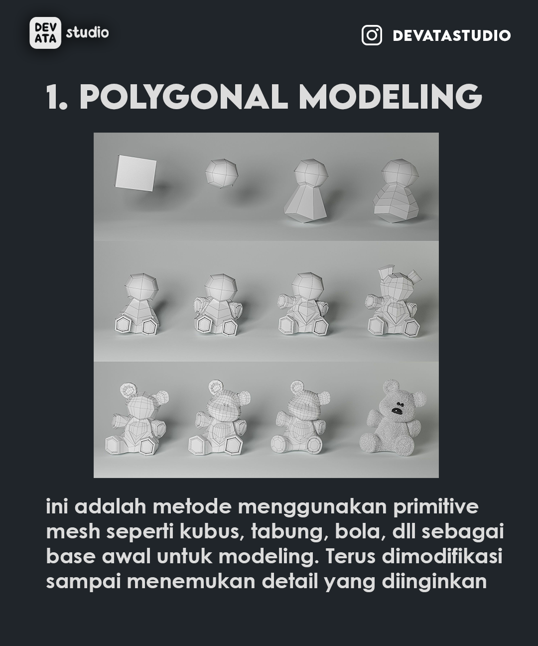 Devata Studio - 4 Metode Modeling 3d kamu pakai metode...
