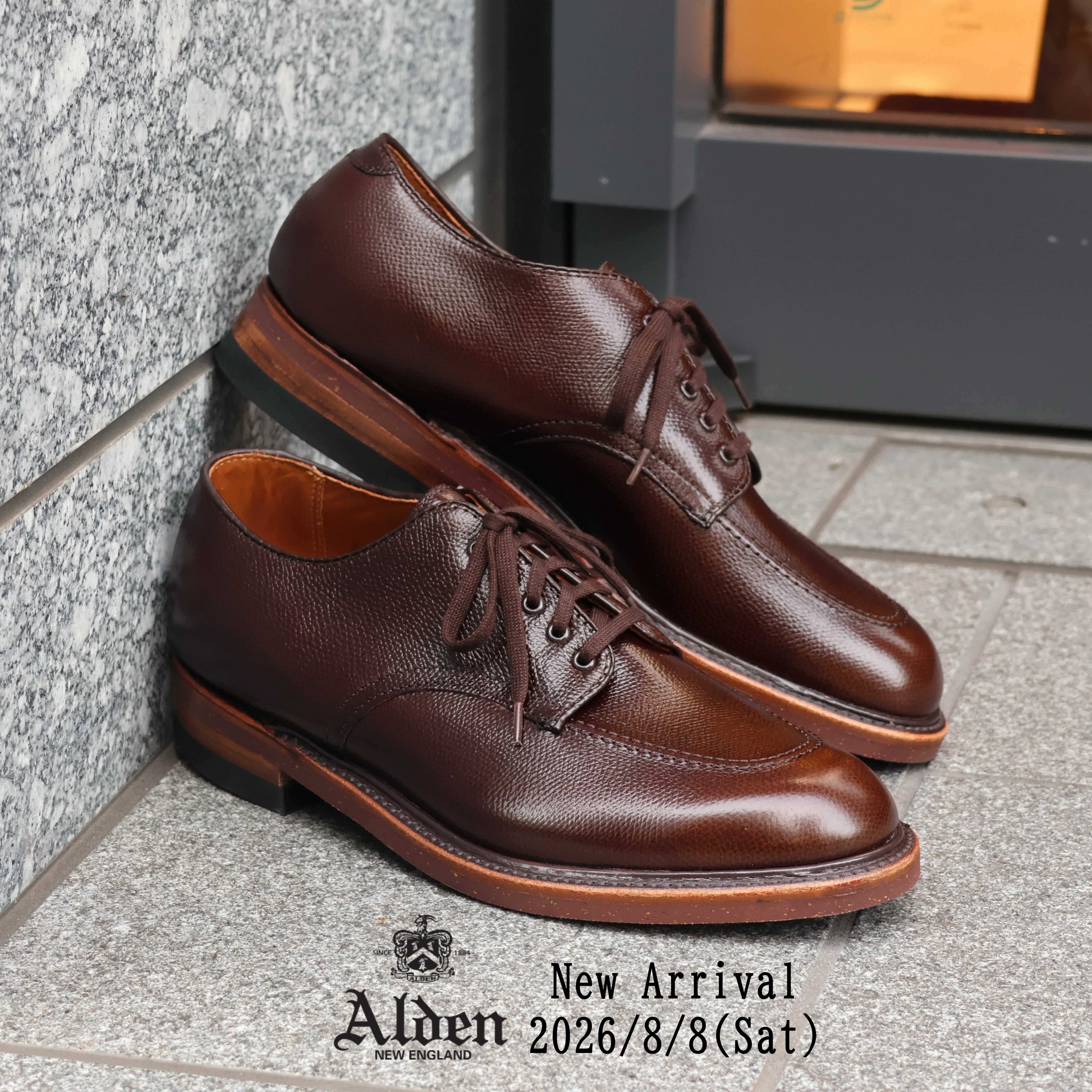 Alden Model: 90798 Style: Cap Toe Bal. Material: Calf Color: Black