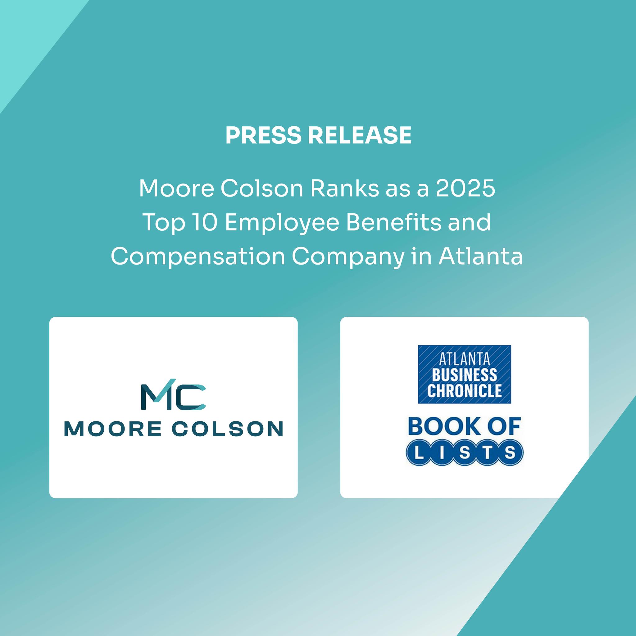Moore - We are excited to share that Moore Colson has ranked as a Top ...