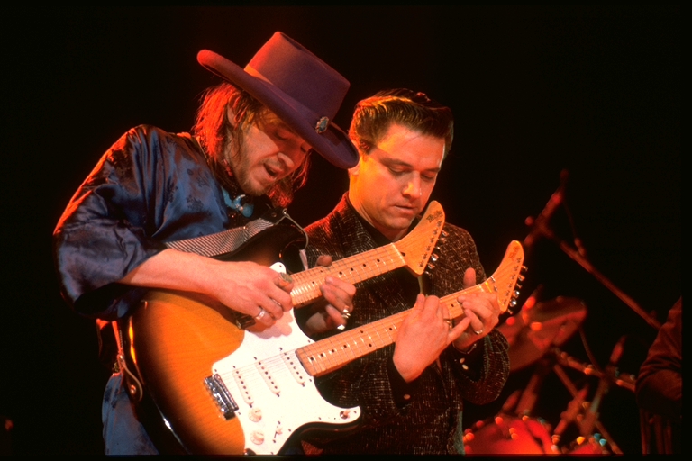 Alan - Stevie Ray Vaughan and Jimmie Vaughan playing their custom Robin ...