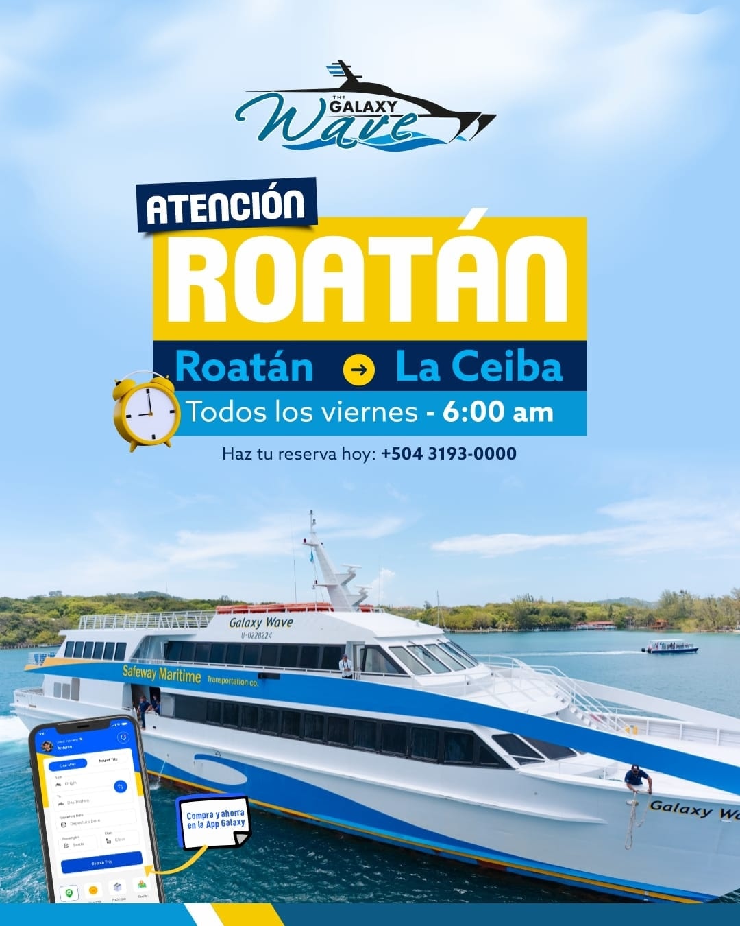 Informa - 🚨 ¡ATENCIÓN ROATÁN! 🌴 Recuerda que Galaxy Wave ferry todos ...