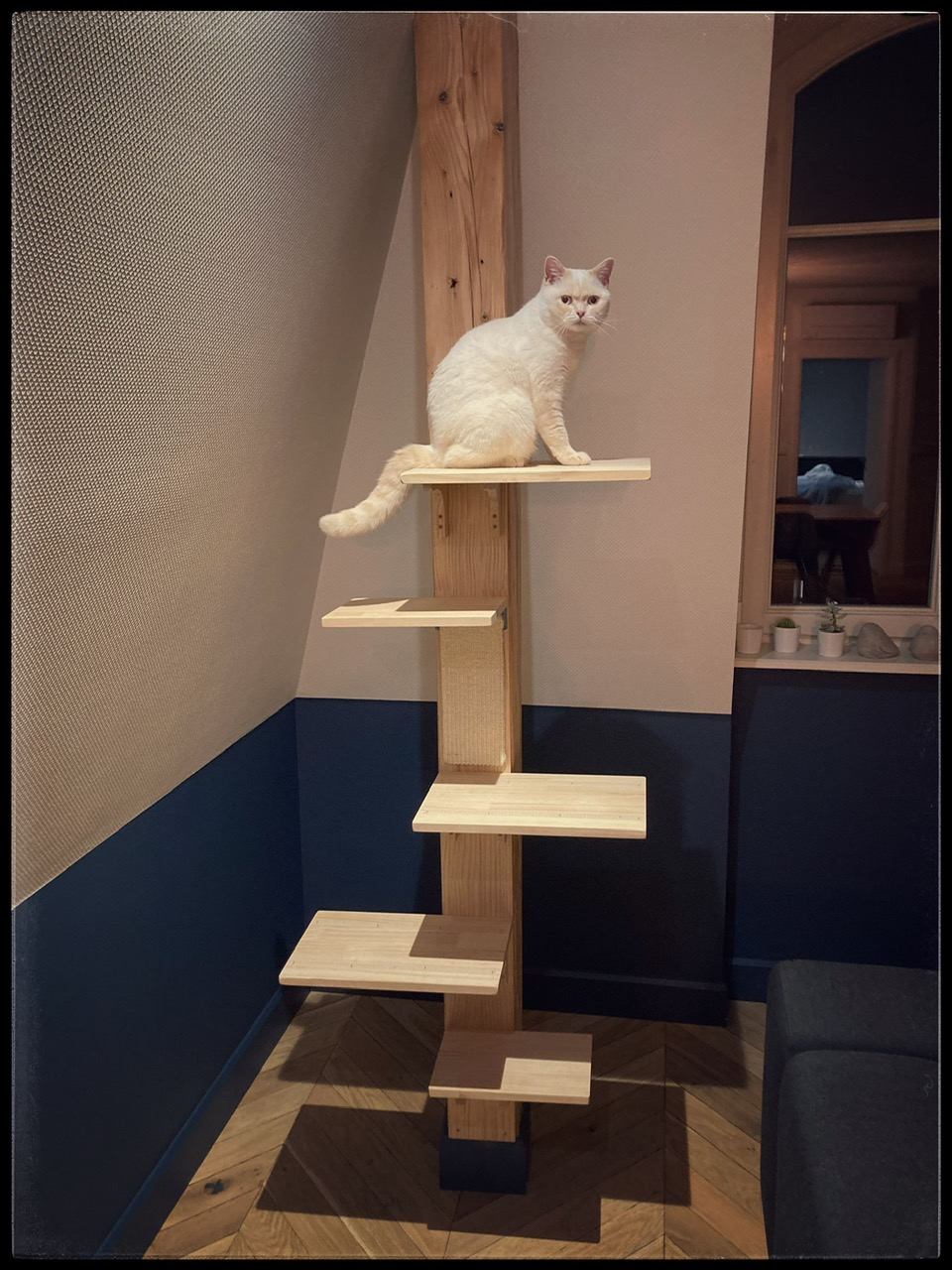 Décor Chat En Bois - Panneau 'Chats En Couple' Pour étagère, Bureau, Cadeau Anniversaire