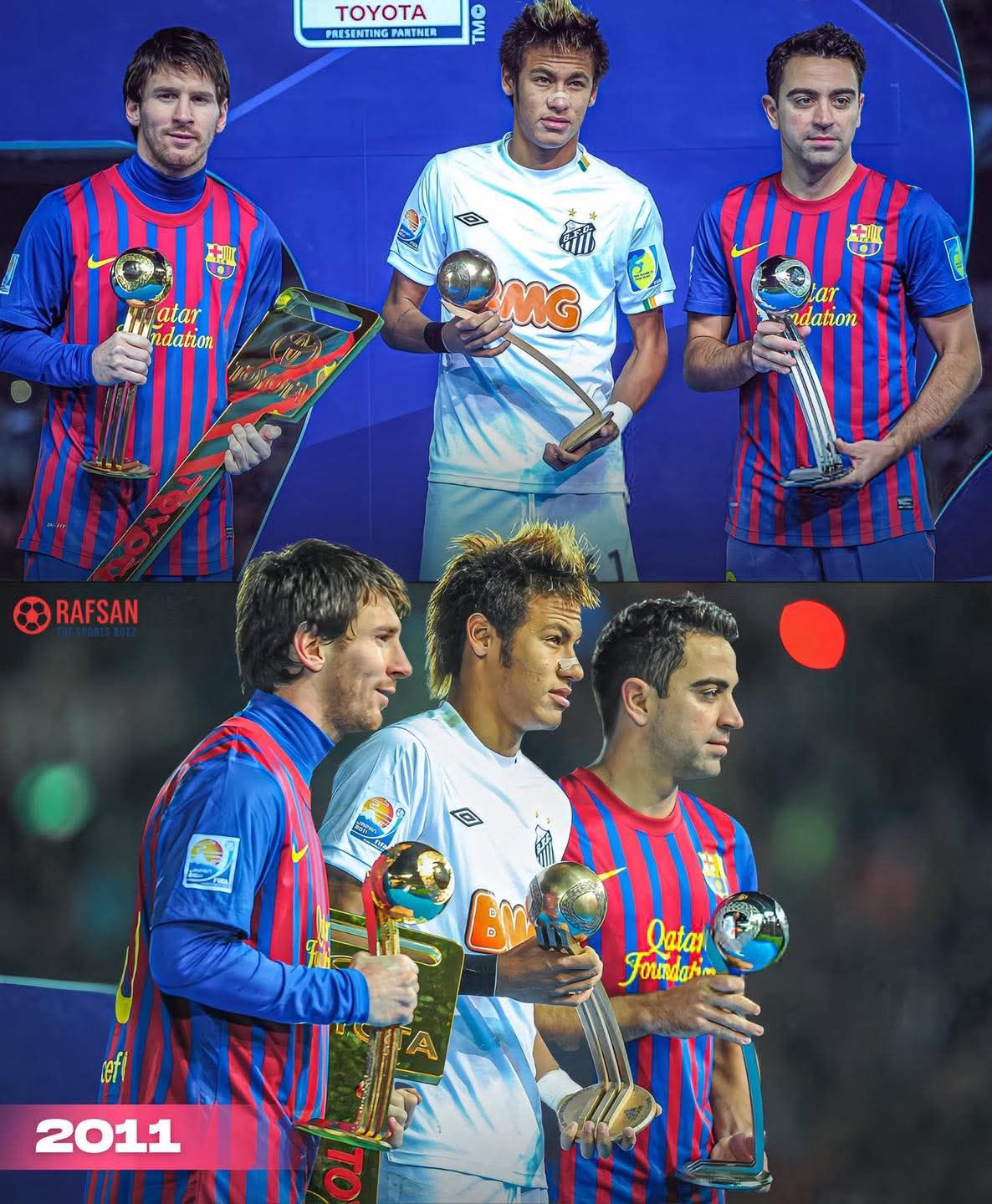 Club World Cup 2011: 🇦🇷 Messi (Golden Ball) 🥇 🇪🇸 Xavi (Silver