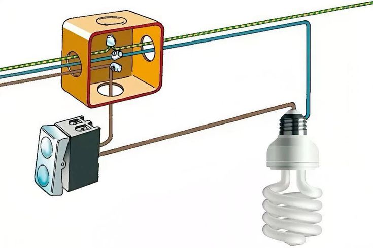 Circuit - An electrical circuit layout showing the wiring for a light ...