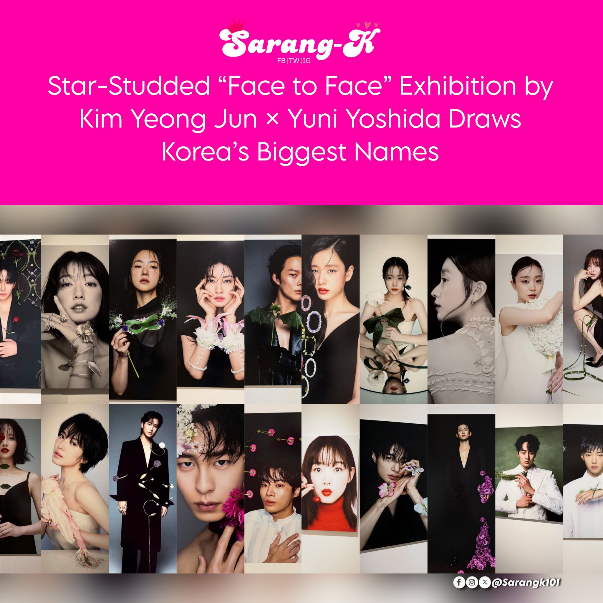 A dazzling fusion of art and star power—“Face to Face” by Kim
