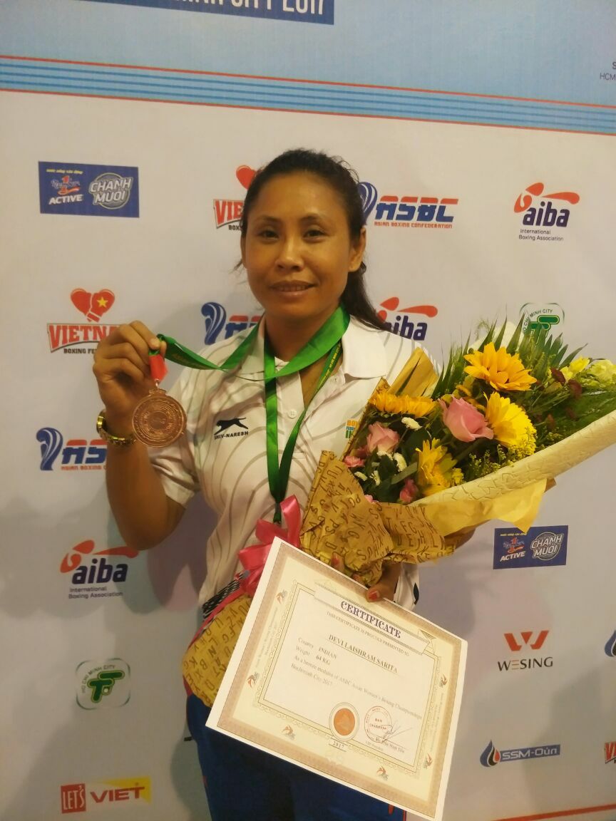 Celebrating the Asian gold medalists in 61kg, 74kg, 86kg, 92kg