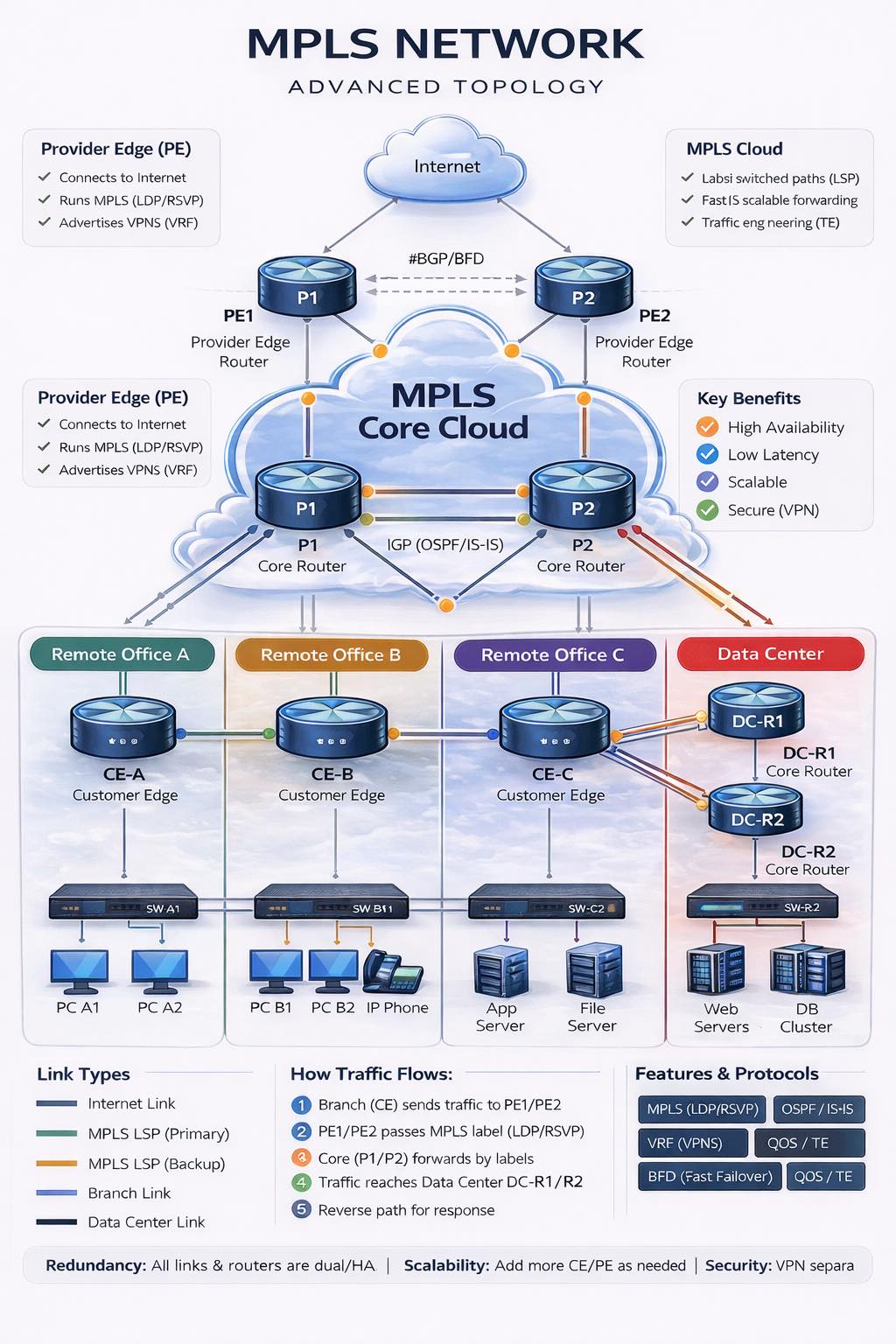 🚀 MPLS Network – Advanced Topology Explained! 🌐 Take your