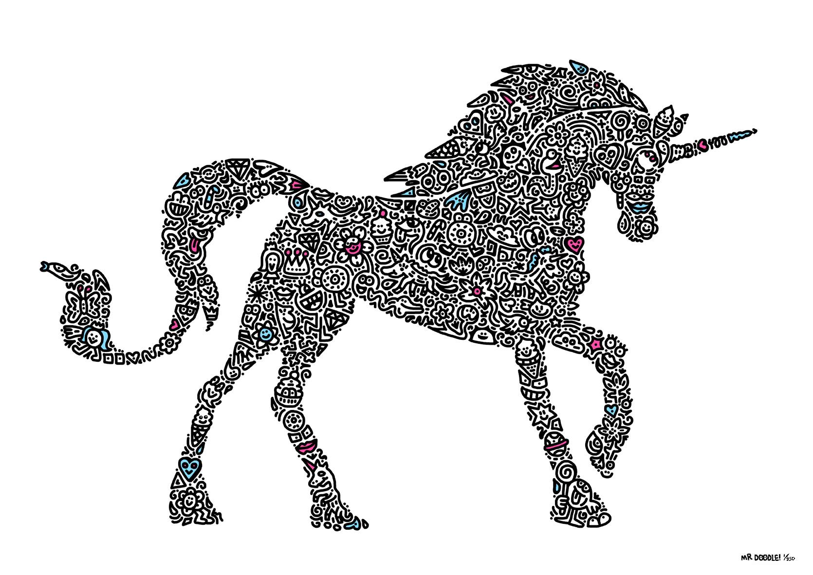 Mr.Doodle Doodle for Ukraine ジクレー アーカイバル Mr.Doodle