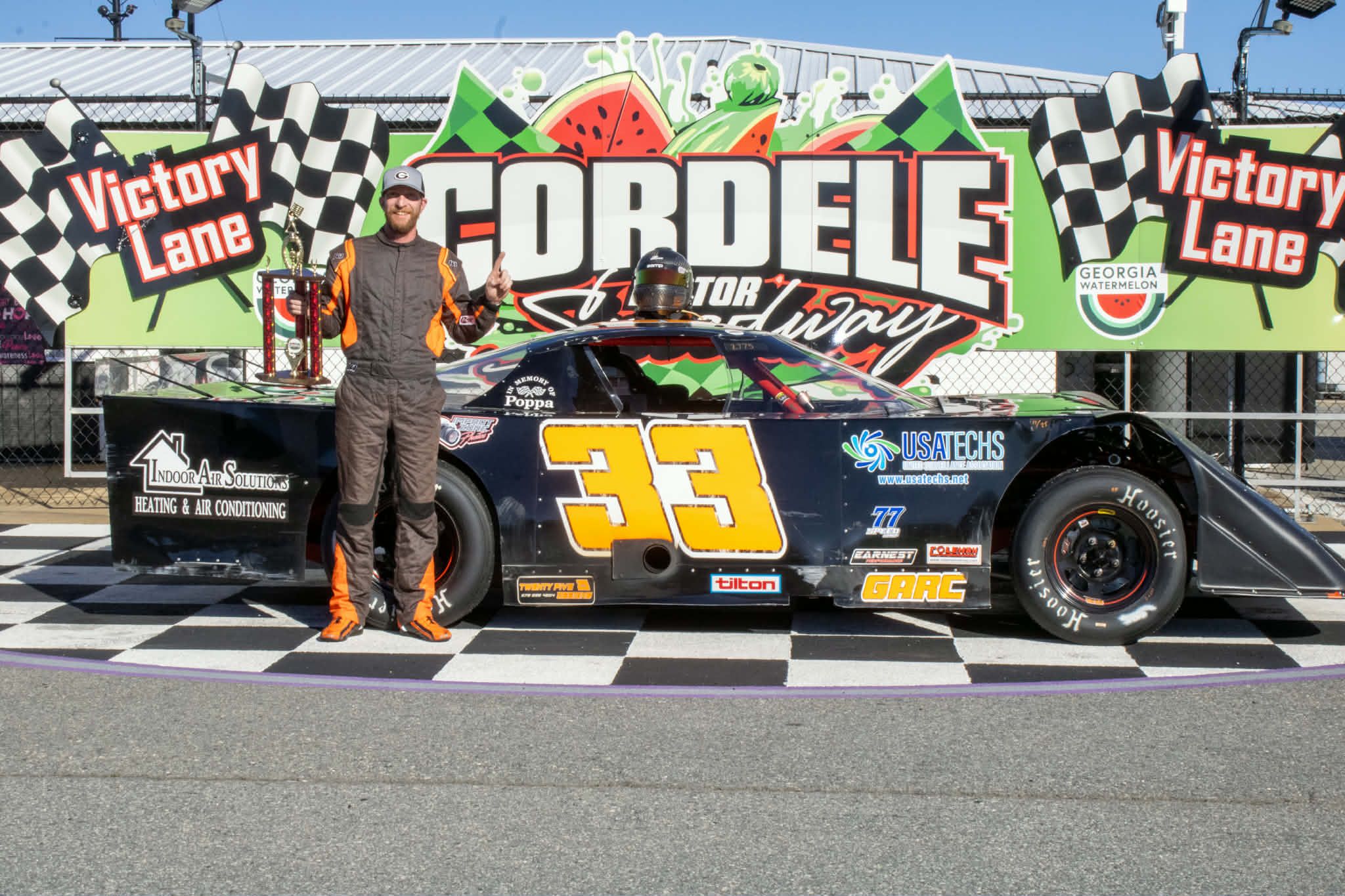 Cordele - Kyle Lowry parks the No.33 in victory lane to win the Ray ...